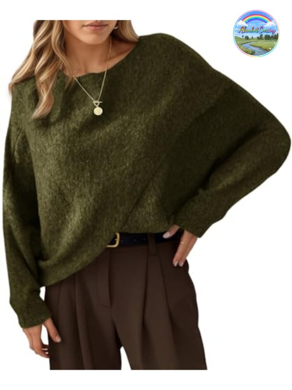 Oversized Batwing Poncho Sweater Dolman Long Sleeve Slouchy Knit Pullover